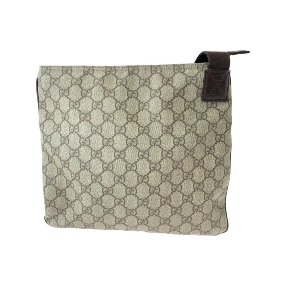 Pre Loved Gucci GG Supreme Canvas Shoulder Bag Men Brown | Beige Crossbody Bags - Picture 2 of 3